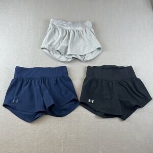 Under Armour Fly By Womens Sz XS Lot of 3 - Gray Navy Black